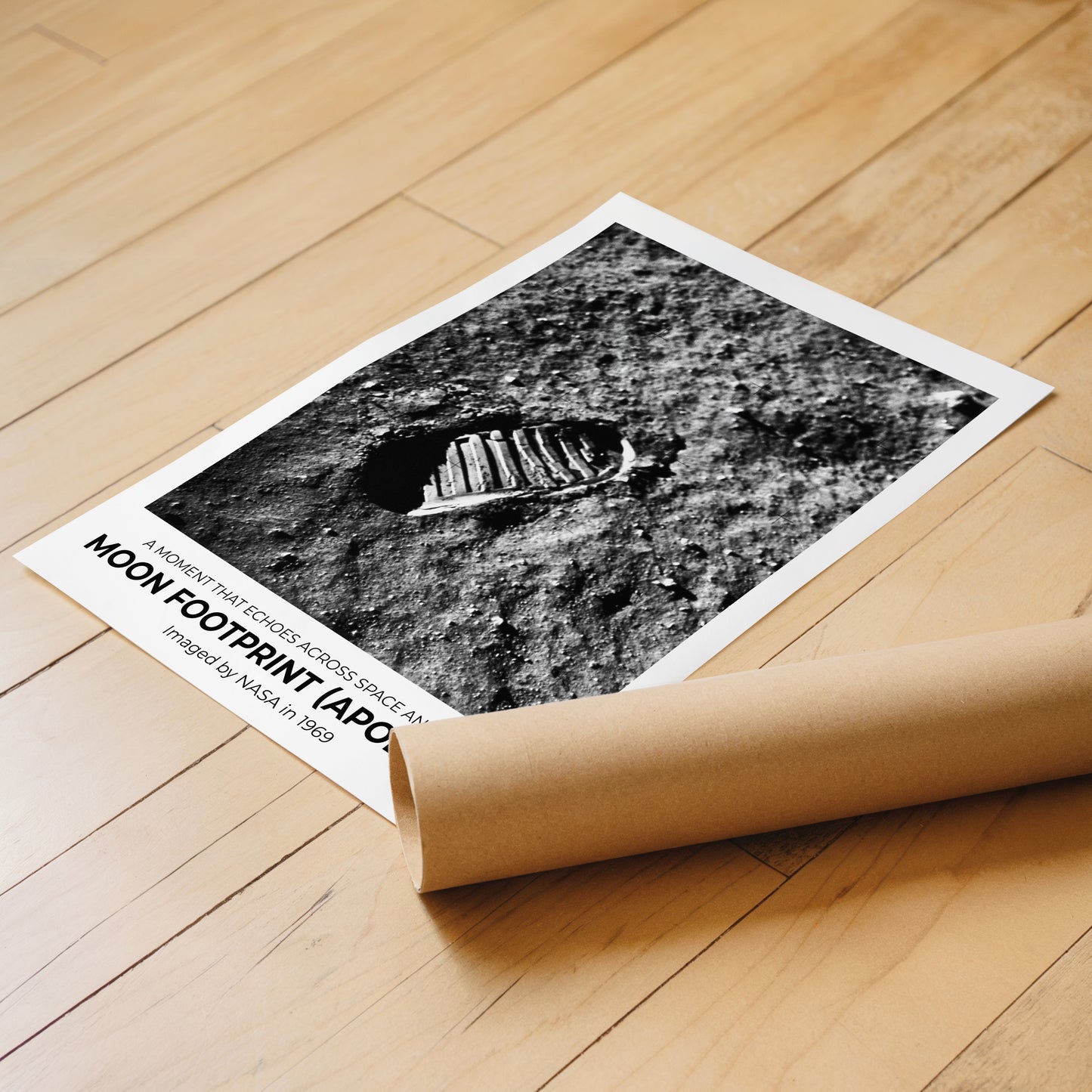 Lunar Bootprint – Aldrin’s Step, Etched in Dust and Time-Gift Collection