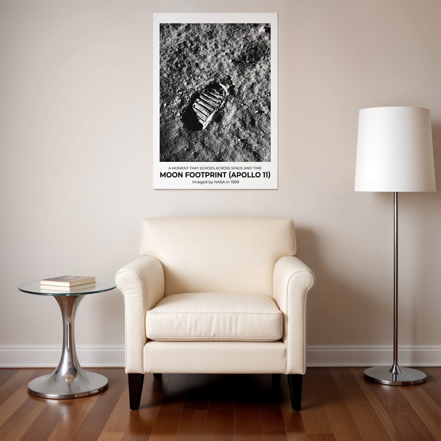 Lunar Bootprint – Aldrin’s Step, Etched in Dust and Time-Gift Collection