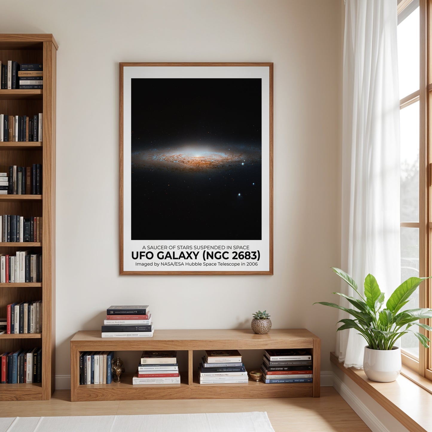 UFO Galaxy – A Saucer Silhouetted in Stars