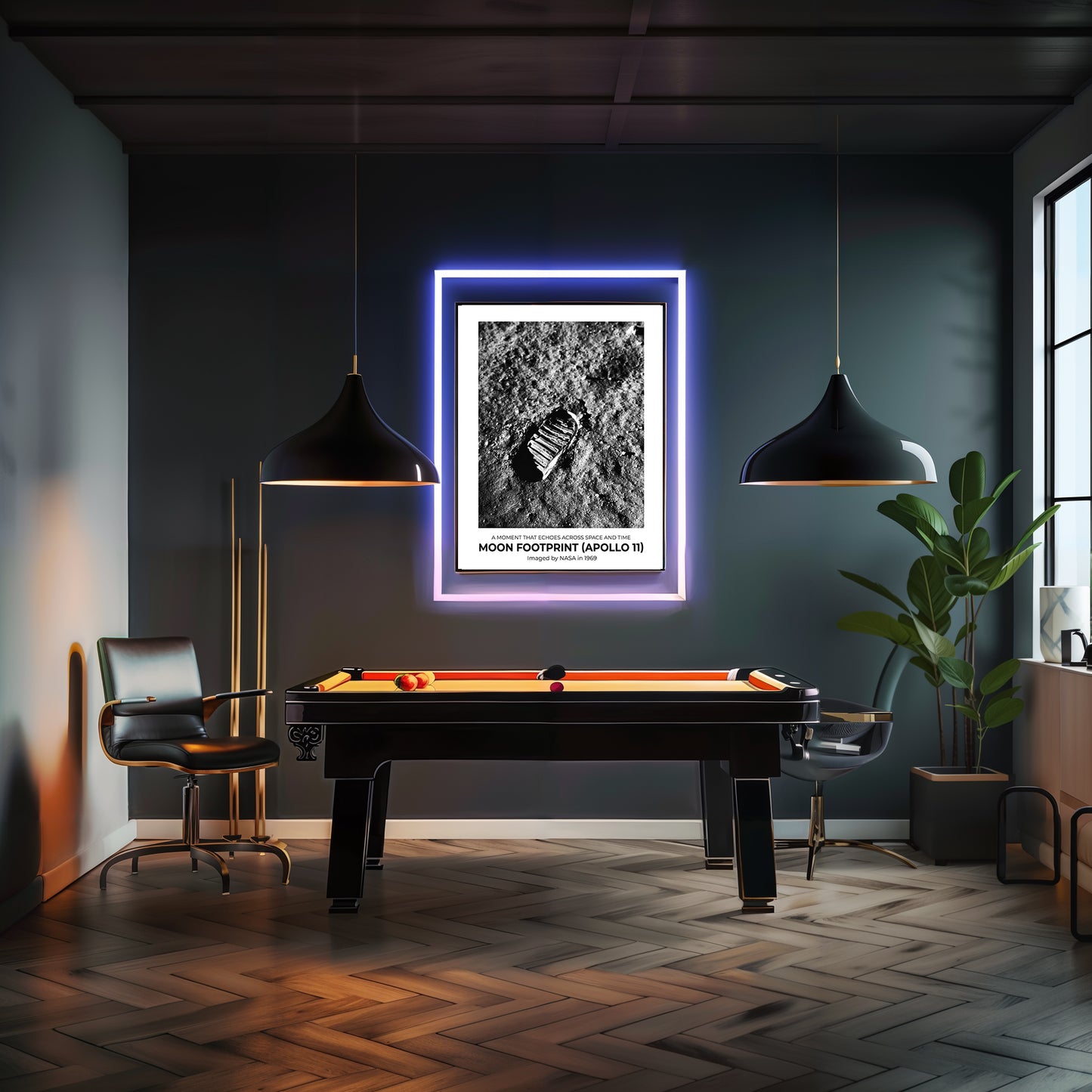 Lunar Bootprint, Aldrin’s Step, Etched in Dust and Time