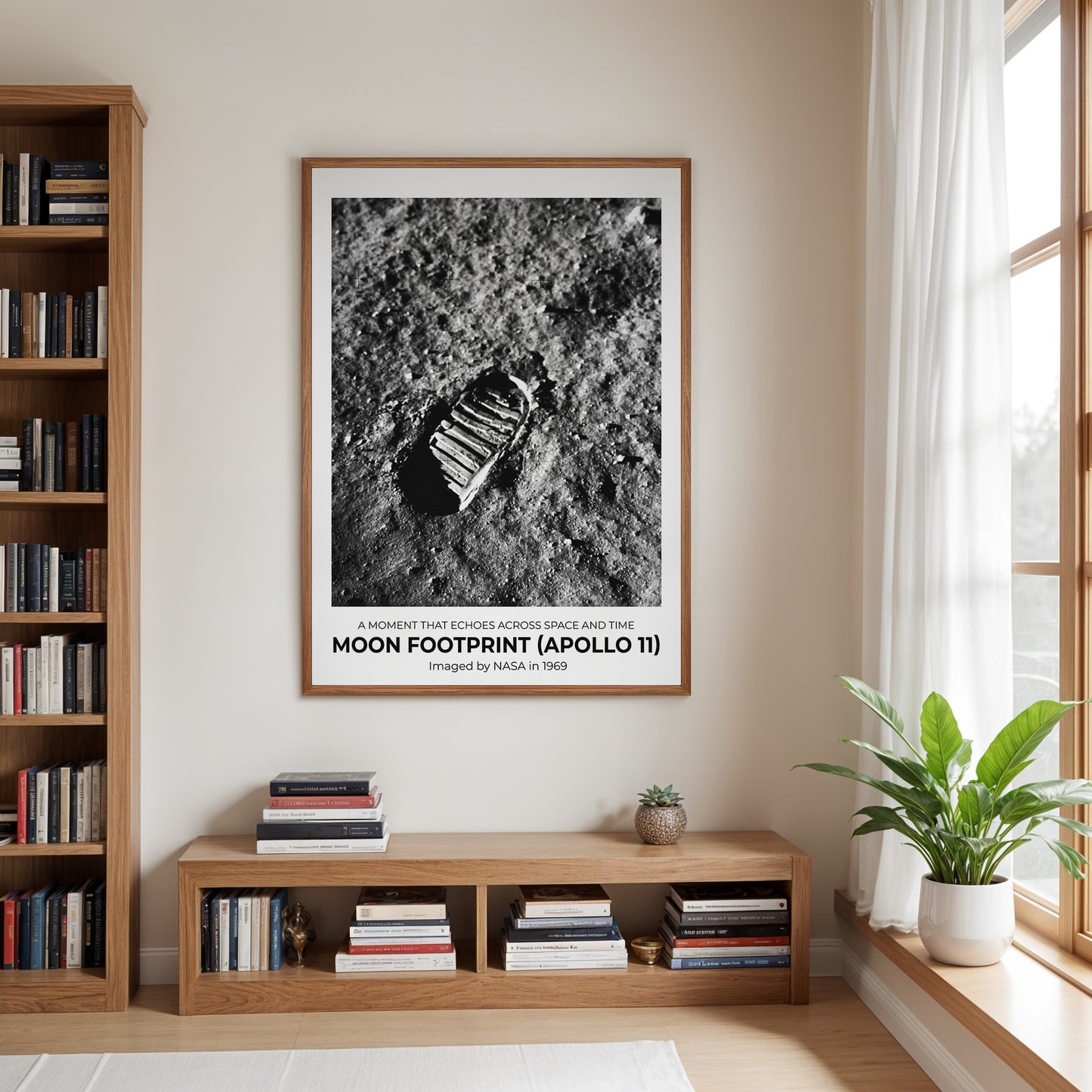 Lunar Bootprint, Aldrin’s Step, Etched in Dust and Time