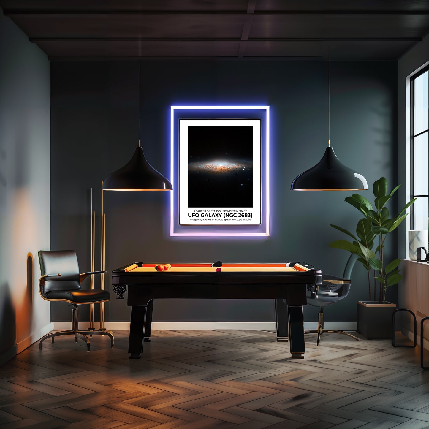 UFO Galaxy, A Saucer Silhouetted in Stars