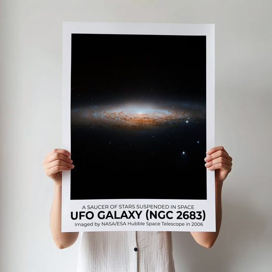 UFO Galaxy – A Saucer Silhouetted in Stars